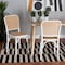 Baxton Studio Neah Japandi White Wood and Natural Rattan 2-Piece Dining Chair Set, PR 227-2PC-13247-ZORO - alternate 6